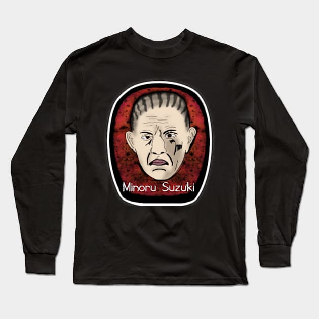 Minoru Suzuki Long Sleeve T-Shirt by TL Bugg